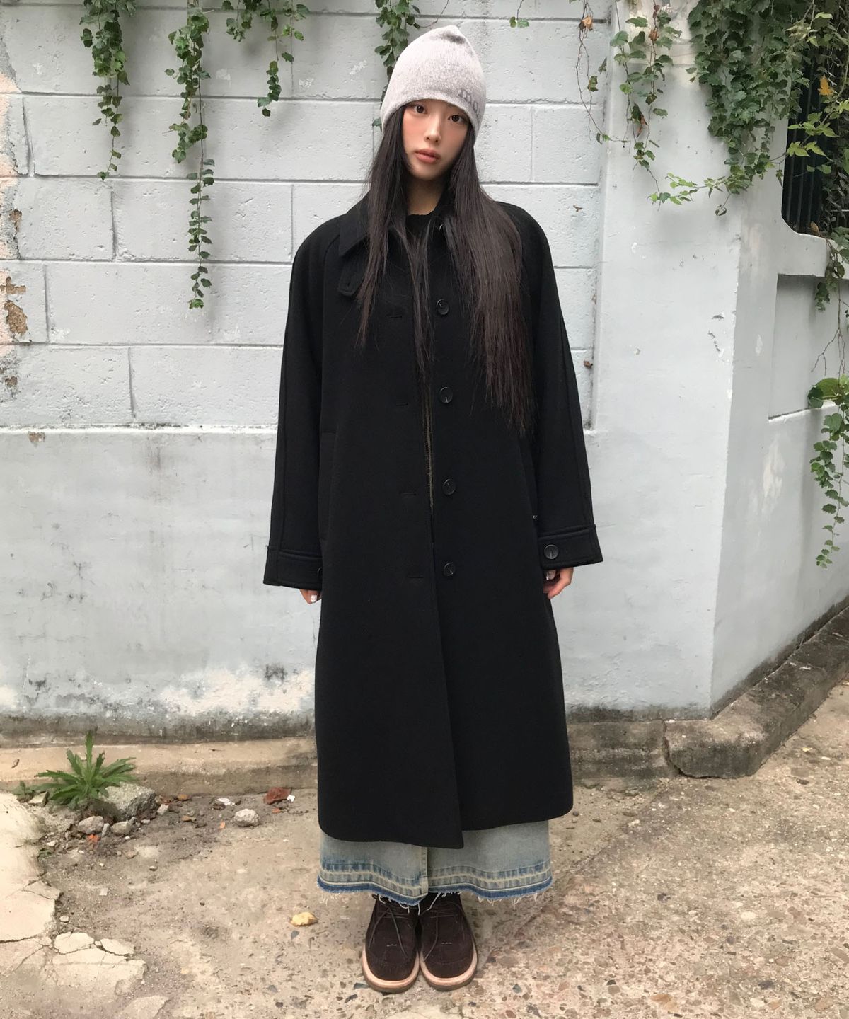 코드그라피(CGP) (우먼) 울 발마칸 코트_블랙