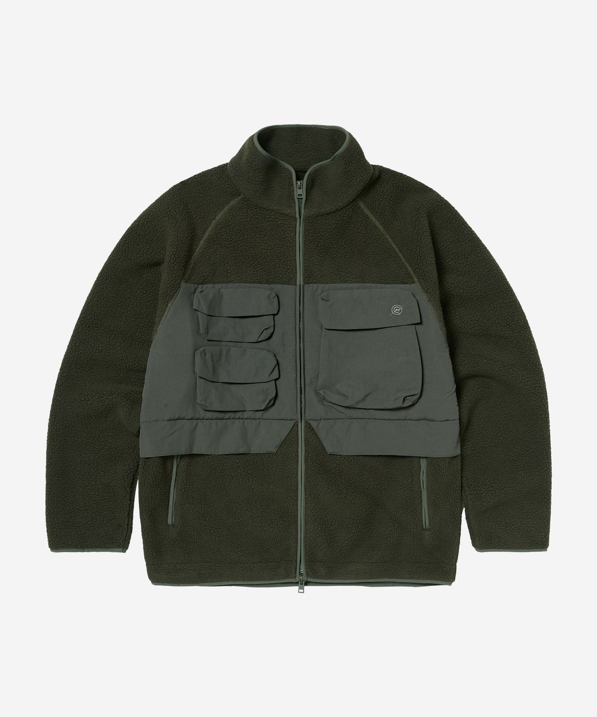 칼라파타르(KALAPATTHAR) KP LOGO UTILITY POCKET HEAVY FLEECE JACKET - KHAKI