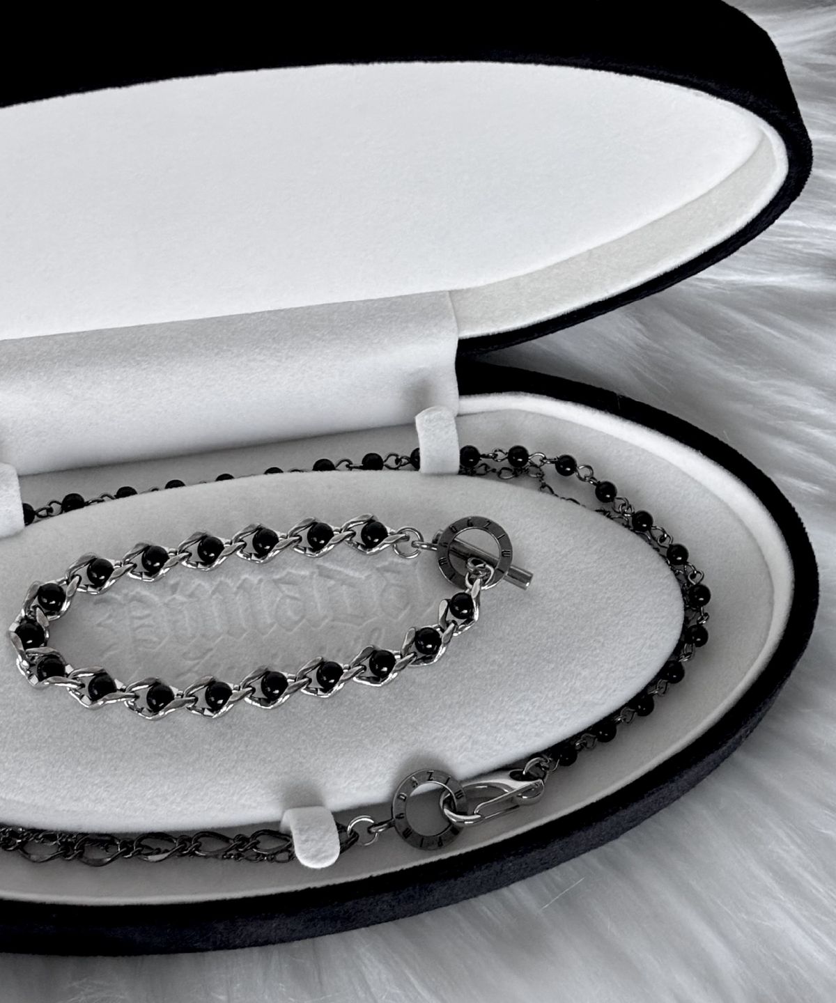 피마다지윈(PIMADAZIWIN) (2way) Dark Chain Layered Necklace