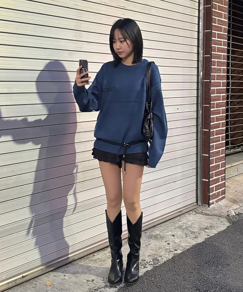 (NT) MM SYMBOL LOGO KNIT (NAVY)