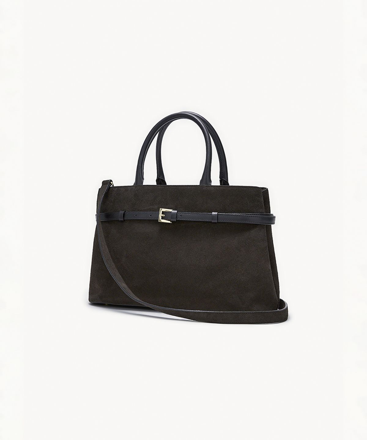 끌라베(CLAVE) 루나 스웨이드 다크 브라운 토트백 (LUNA Suede dark brown Tote Bag)