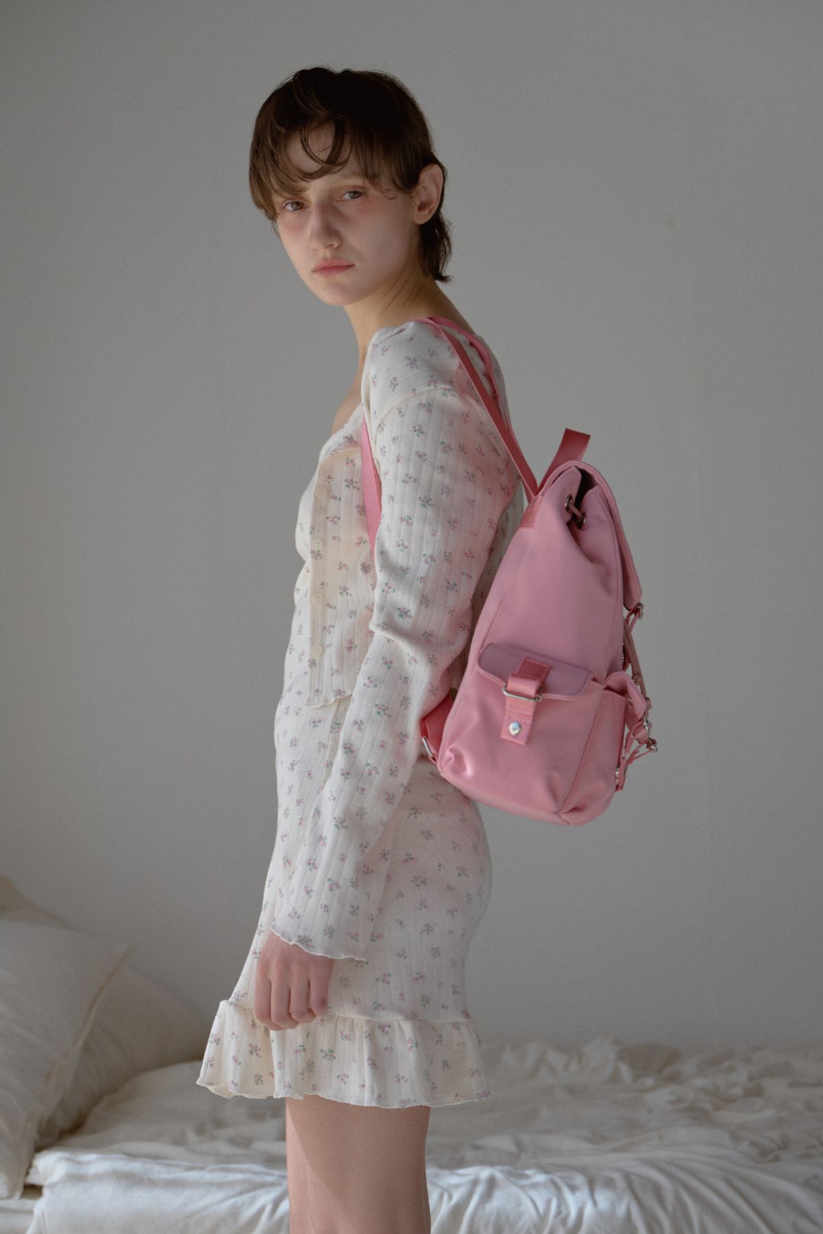 레터리(LETERIE) [리퍼브 특가]LETERIE POCKET BACKPACK_PINK