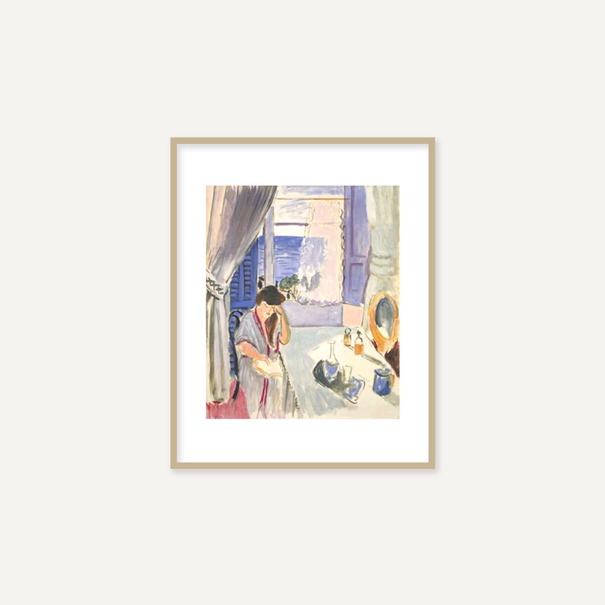 그릿시즌(GREET SEASON) 앙리 마티스 Woman Reading at a Dressing Table, 1919 (액자 포함)
