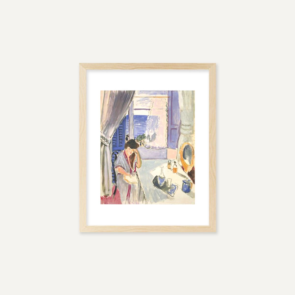 그릿시즌(GREET SEASON) 앙리 마티스 Woman Reading at a Dressing Table, 1919 (액자 포함)