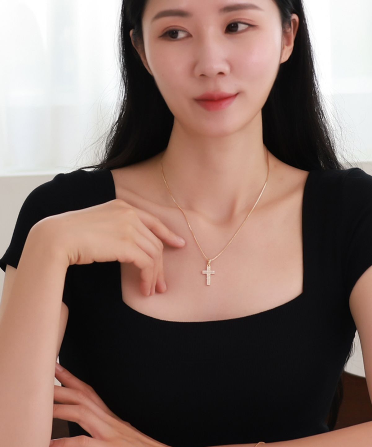 블랑시에르(BLANCIER) 크로와 BL252N1028 여자 목걸이