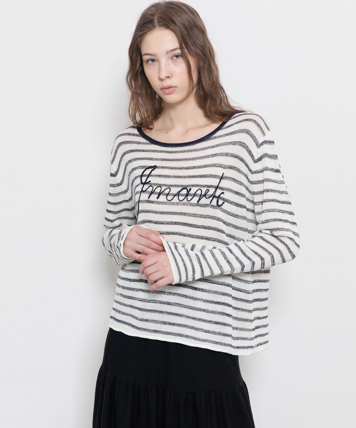 제이마크뉴욕(JMARKNEWYORK) Stripe round knit wear_2color