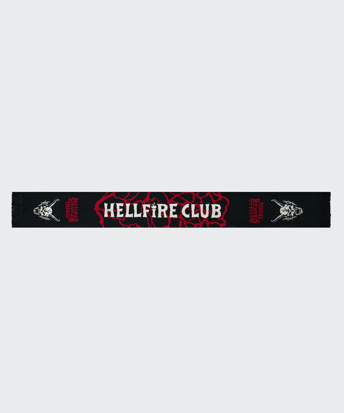 무신사 스탠다드(MUSINSA STANDARD) [기묘한 이야기 컬래버] HELLFIRE CLUB 머플러 [블랙]