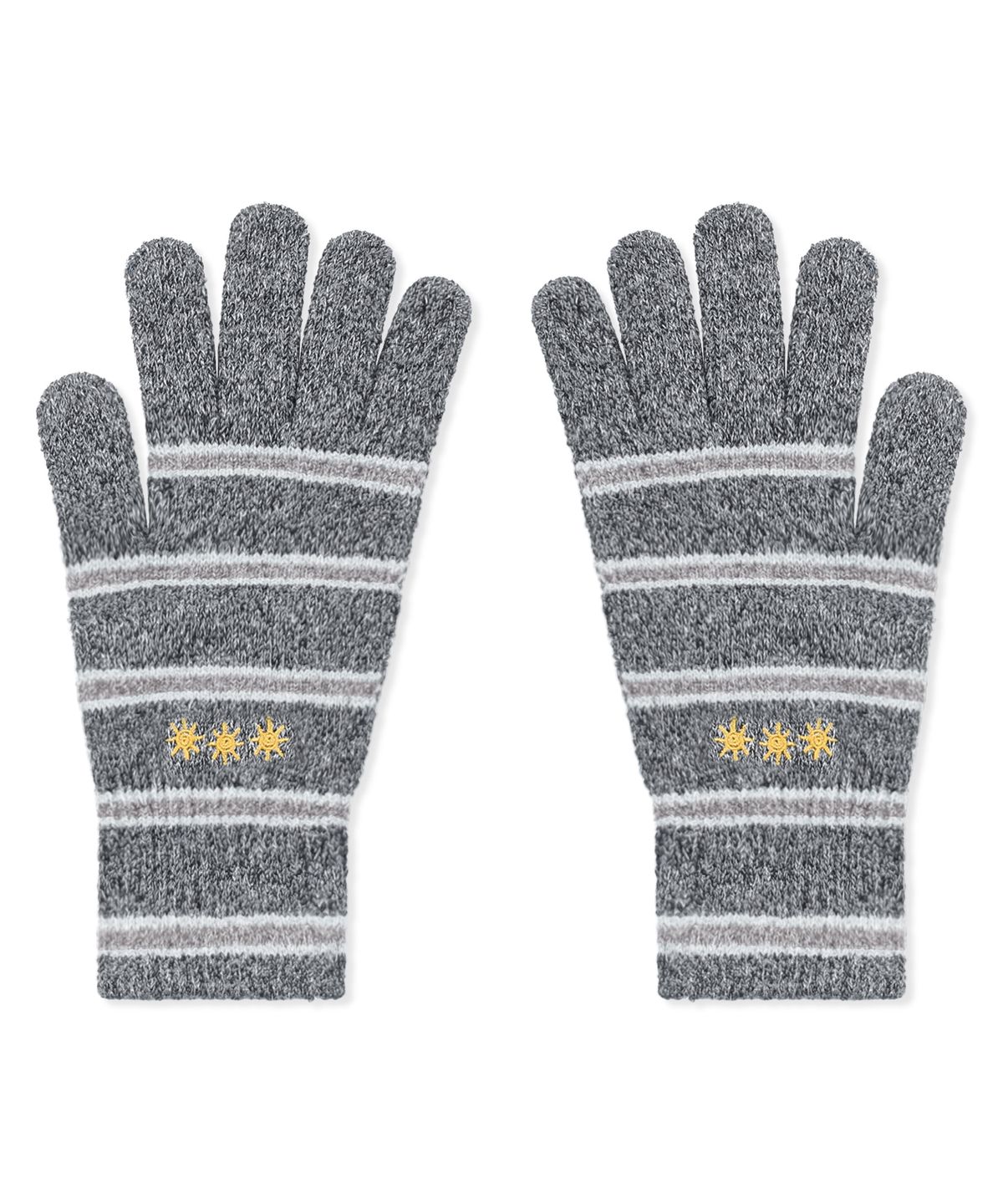 글랙(GLACK) GAC023 썬 스트라이프 니트 장갑 (CHARCOAL GRAY)