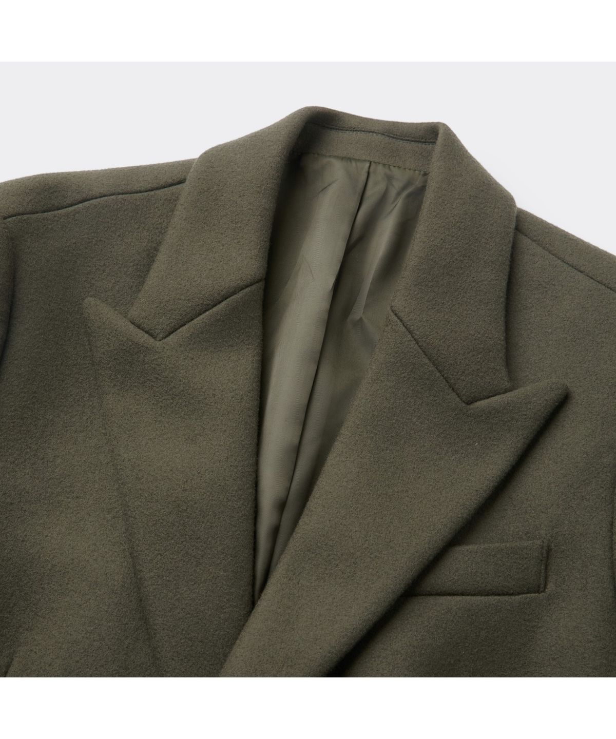 커스텀멜로우(CUSTOMELLOW) Beige Oversized Fit Peaked Lapel Coat CWCAW25712BED
