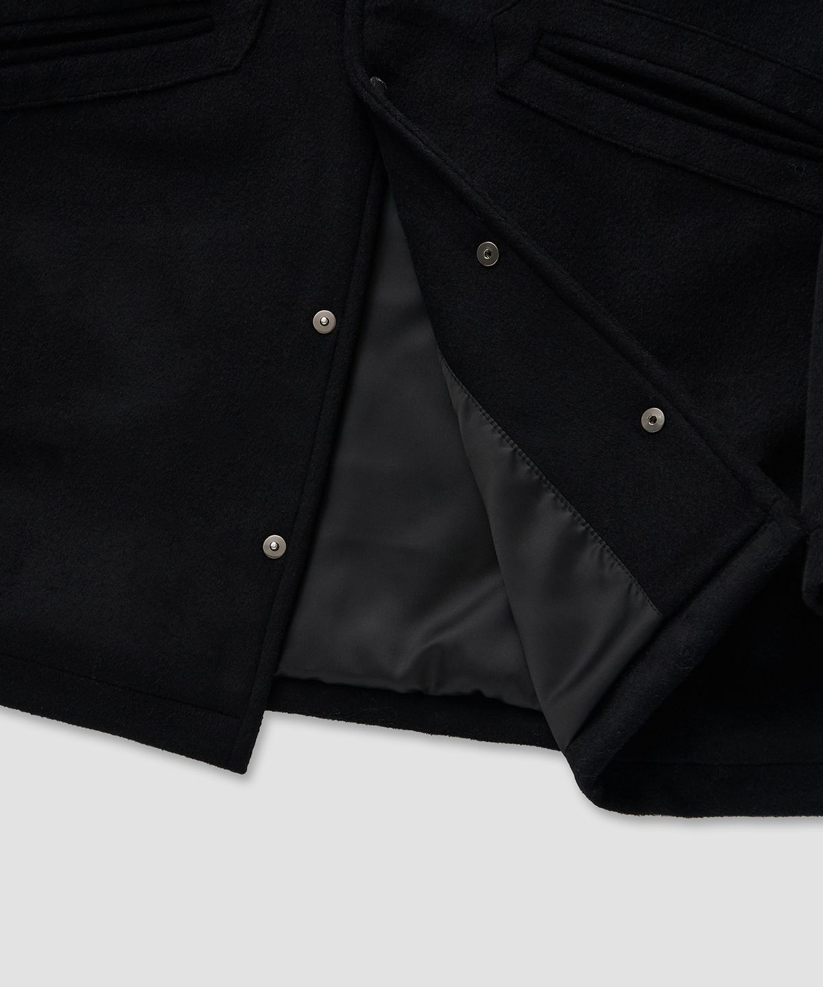 필프(PEALP) Wool Low Liner Half Jacket 23(Black)