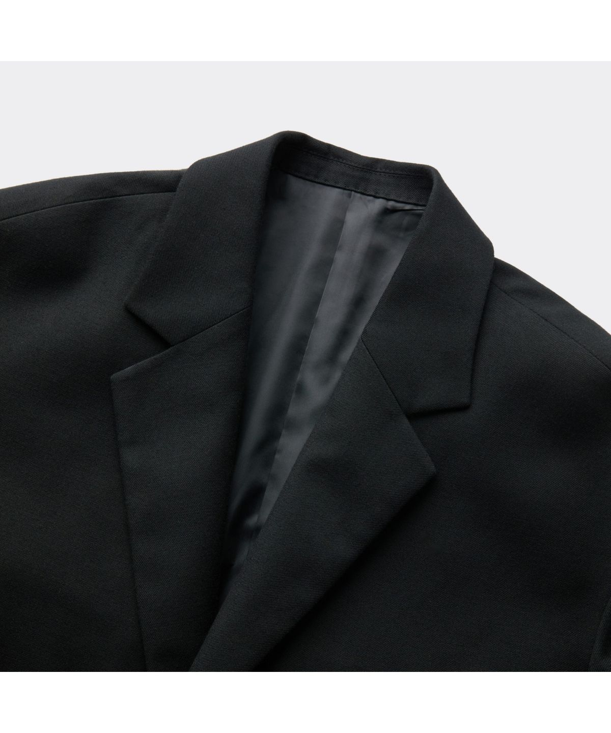 커스텀멜로우(CUSTOMELLOW) Black Oversized Fit Cotton Wool Setup Jacket CWJAW25642BKX