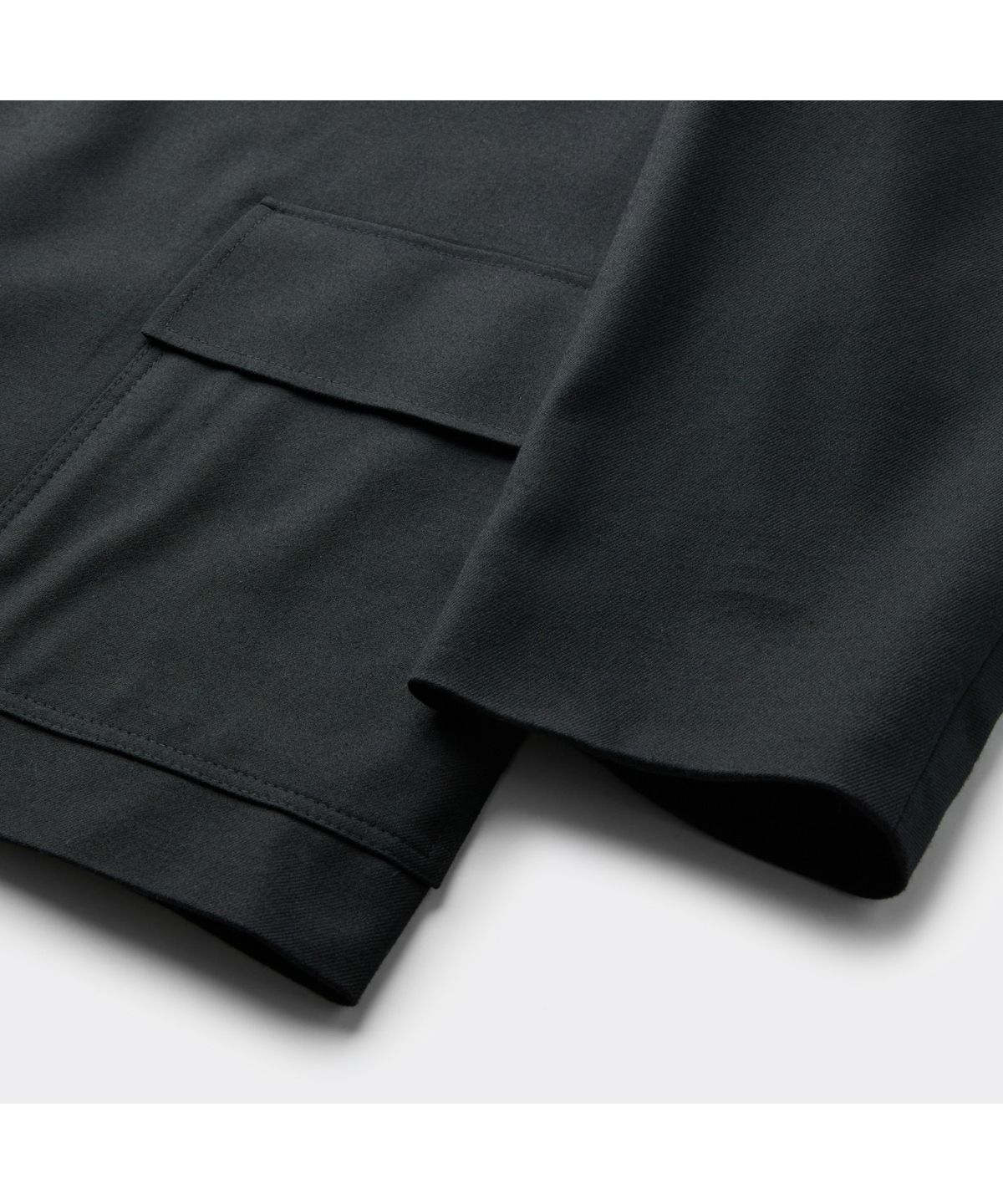 커스텀멜로우(CUSTOMELLOW) Black Oversized Fit Cotton Wool Setup Jacket CWJAW25642BKX