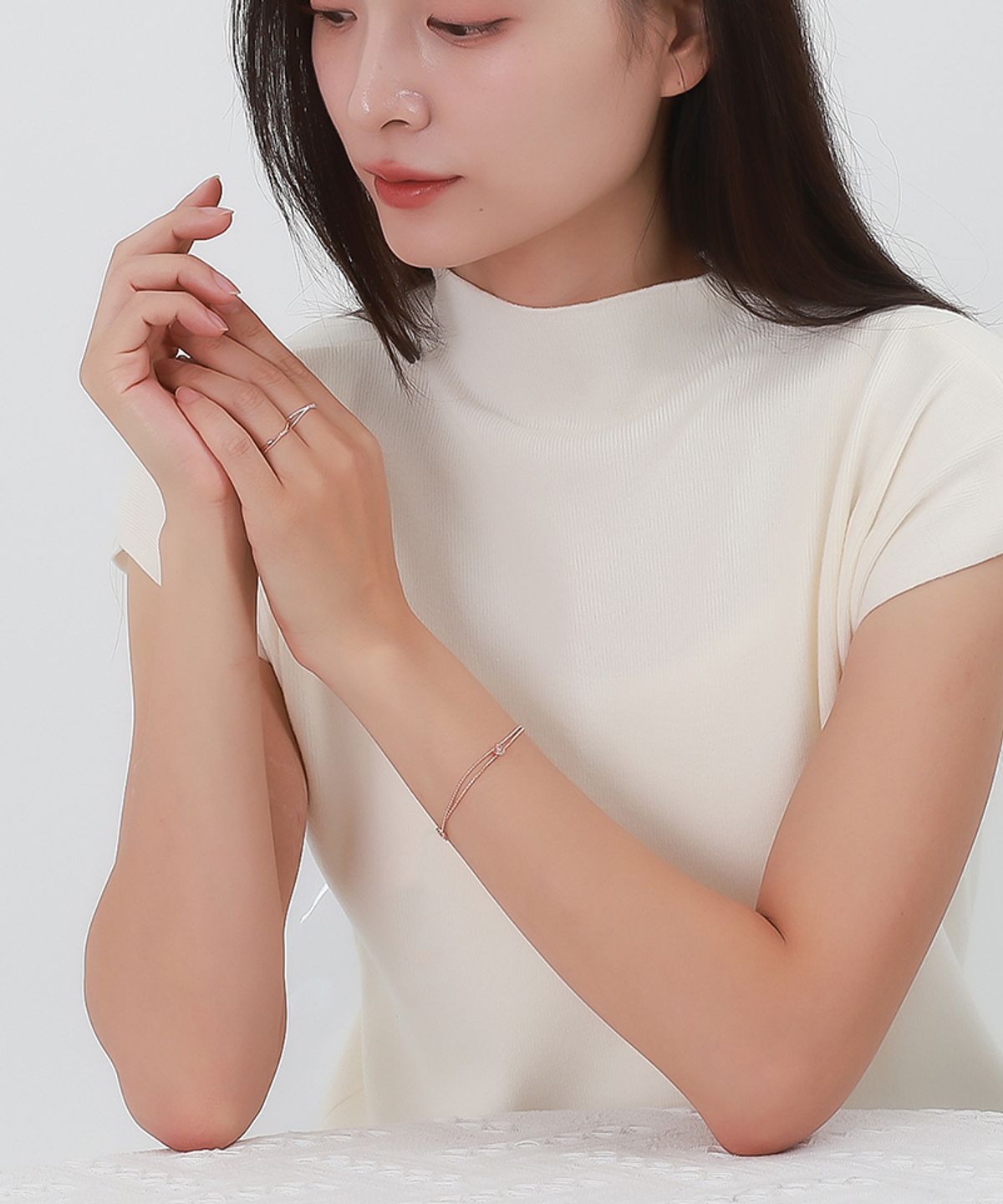 블랑시에르(BLANCIER) 하트 스파클 BL253B1201 여자 팔찌