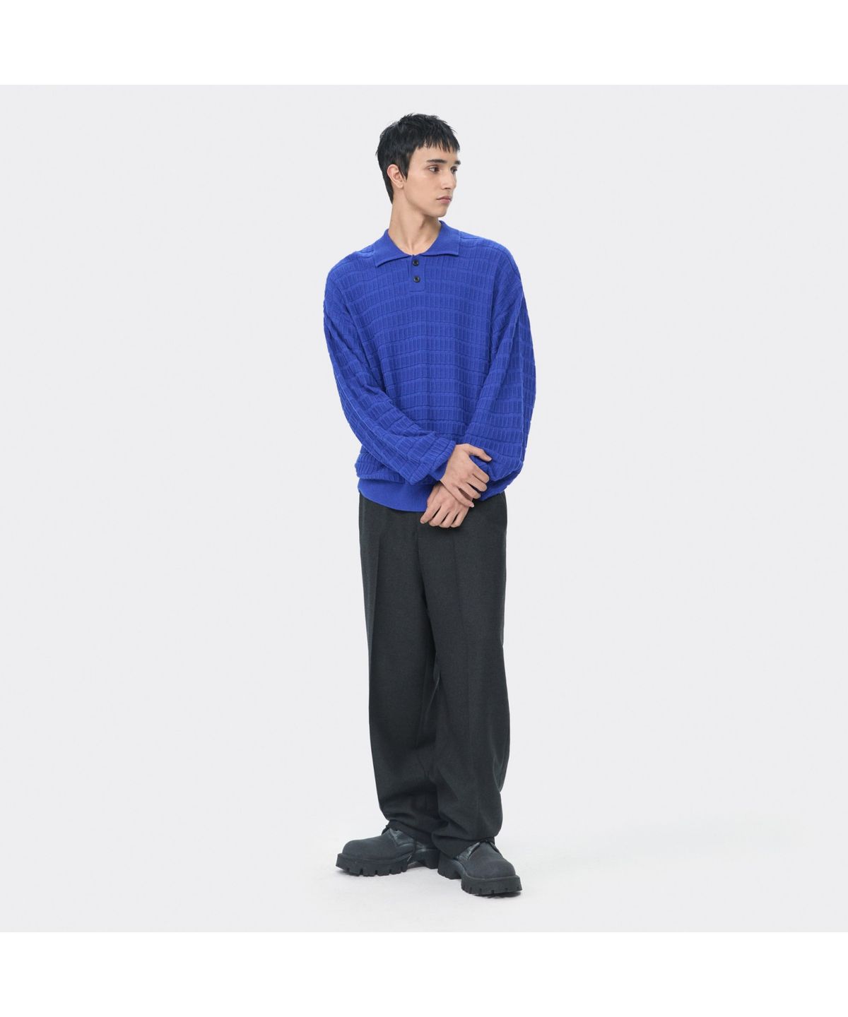커스텀멜로우(CUSTOMELLOW) Grey Wide Fit Pants CWPAW25541GYD