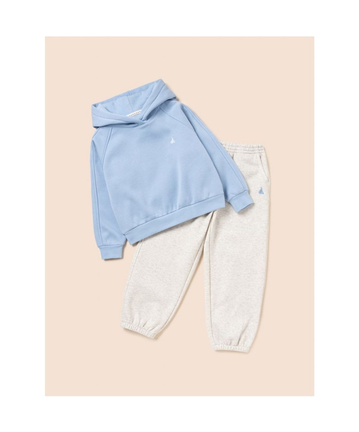 빈폴 키즈(BEANPOLE KIDS) 여아 베이직 기모 후드 스웨트 상하 세트  스카이 블루 (BI5X41G03Q)