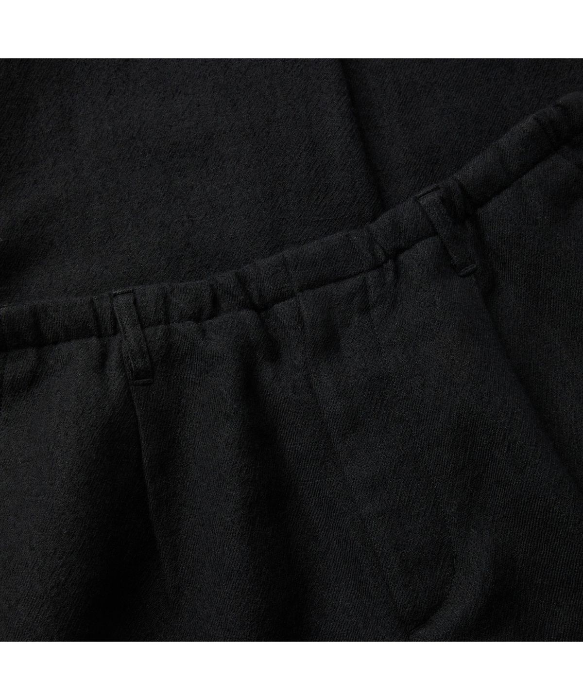 커스텀멜로우(CUSTOMELLOW) Black Wide Fit Gauze Setup Pants CWPAW25641BKX
