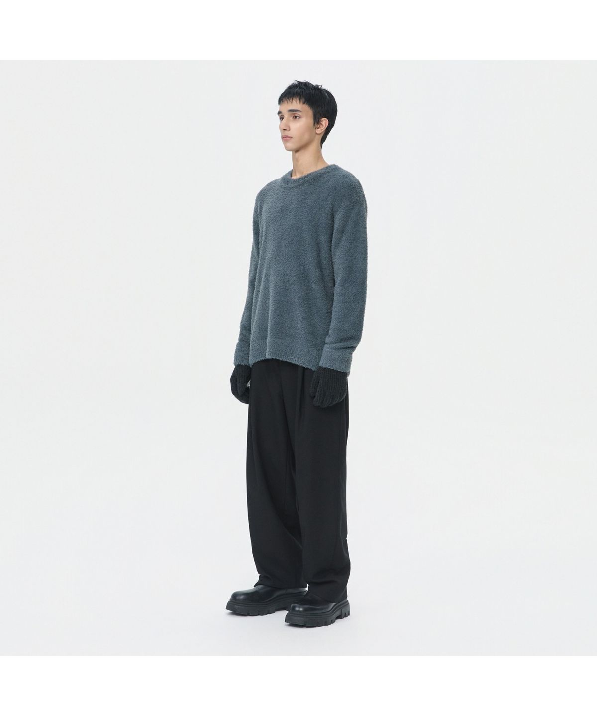 커스텀멜로우(CUSTOMELLOW) Black Wide Fit Pants CWPAW25541BKX