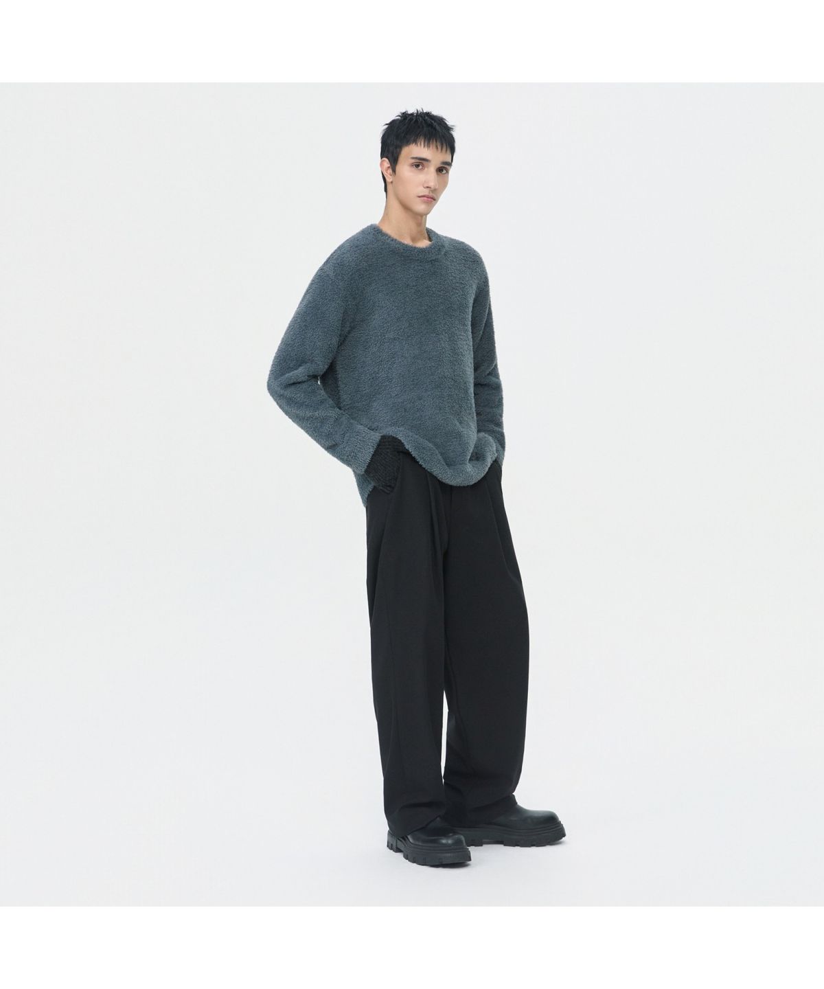 커스텀멜로우(CUSTOMELLOW) Black Wide Fit Pants CWPAW25541BKX