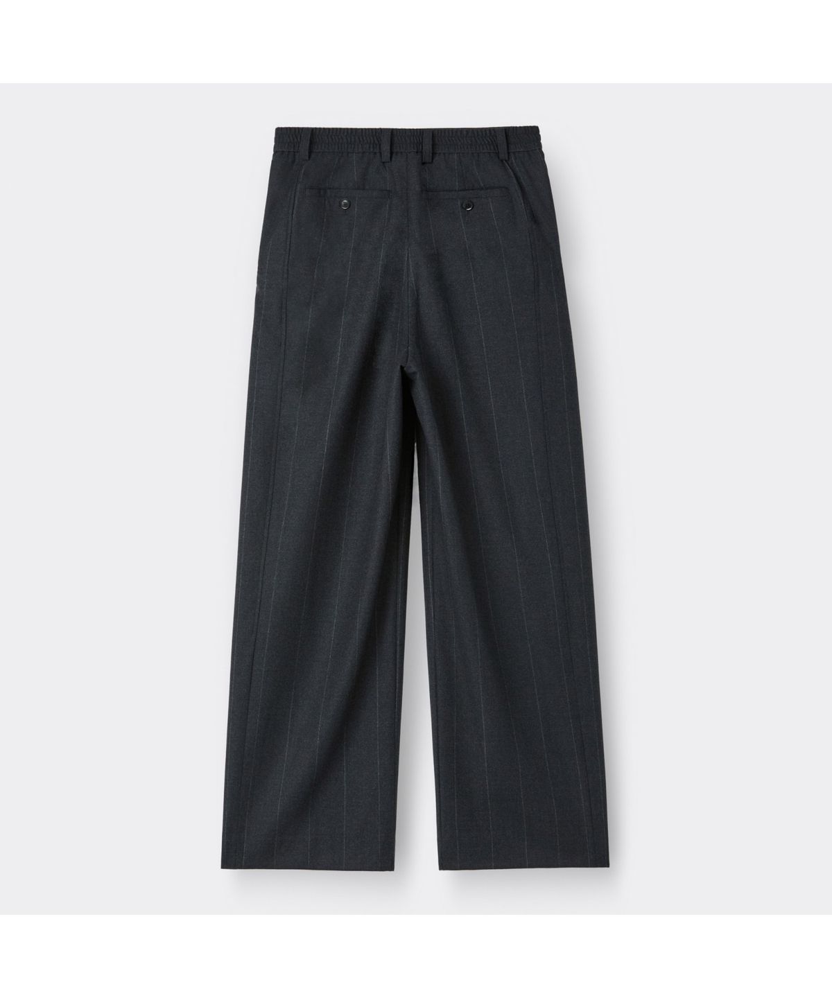 커스텀멜로우(CUSTOMELLOW) Grey Wide Fit One Tuck Striped Setup Pants CWPAW25841GYD