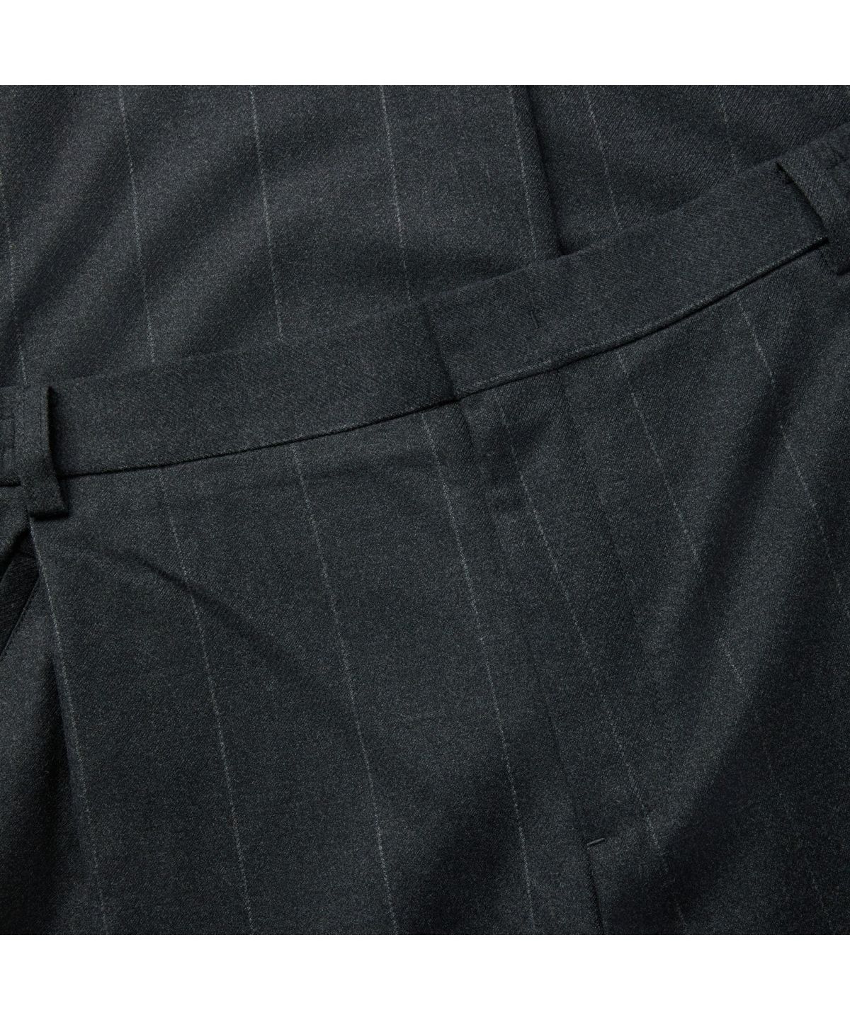 커스텀멜로우(CUSTOMELLOW) Grey Wide Fit One Tuck Striped Setup Pants CWPAW25841GYD