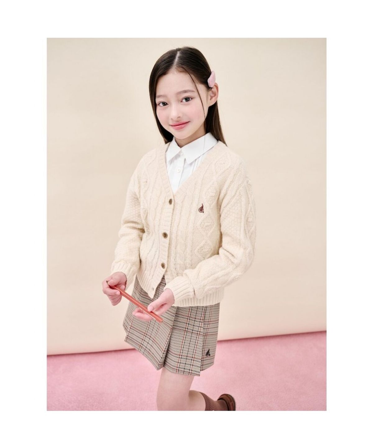 빈폴 키즈(BEANPOLE KIDS) 여아 피셔맨 카디건  레몬 (BI5X5AG02F)