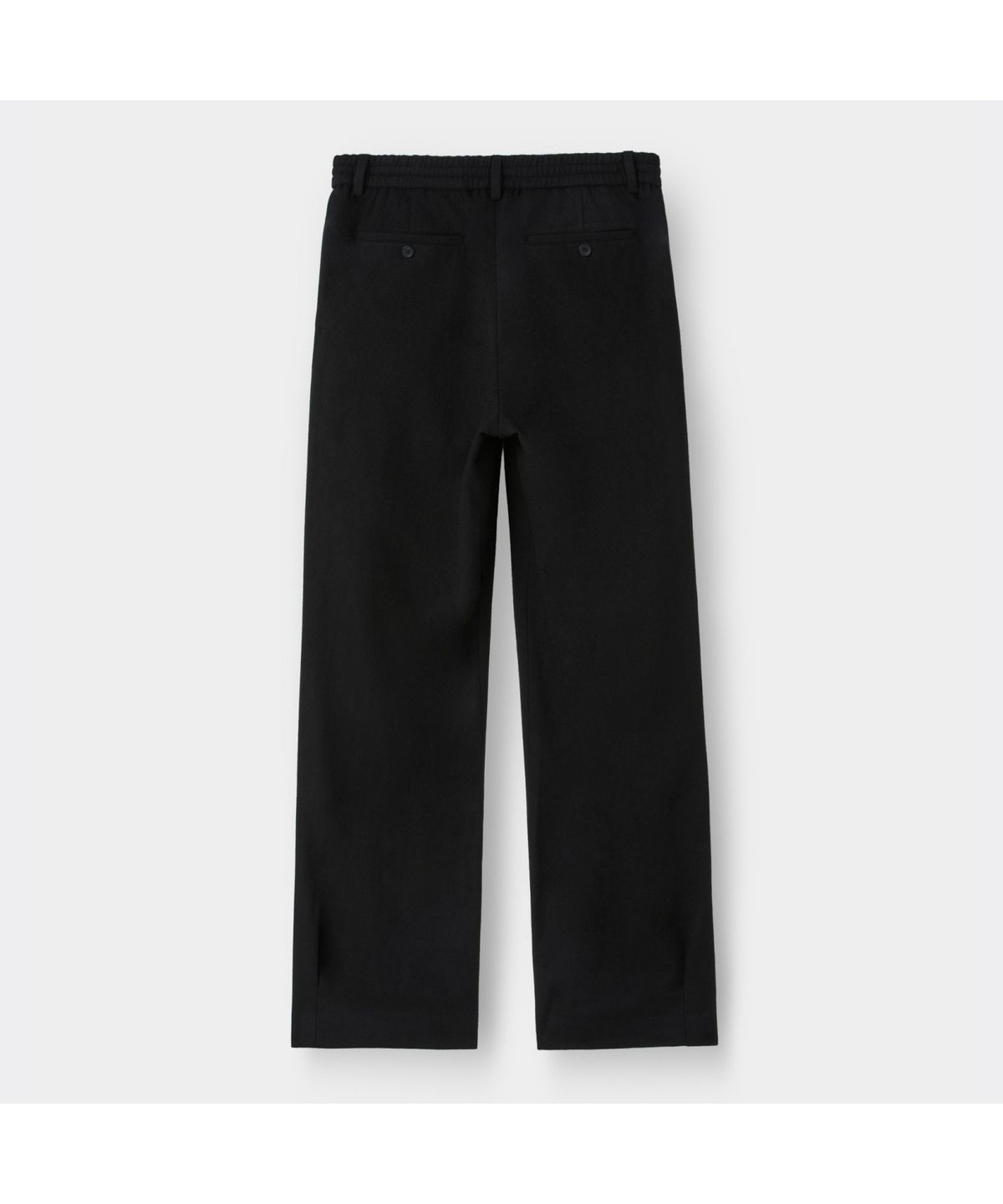 커스텀멜로우(CUSTOMELLOW) Black Wide Fit Tuck Wool Pants CWPAW25844BKX