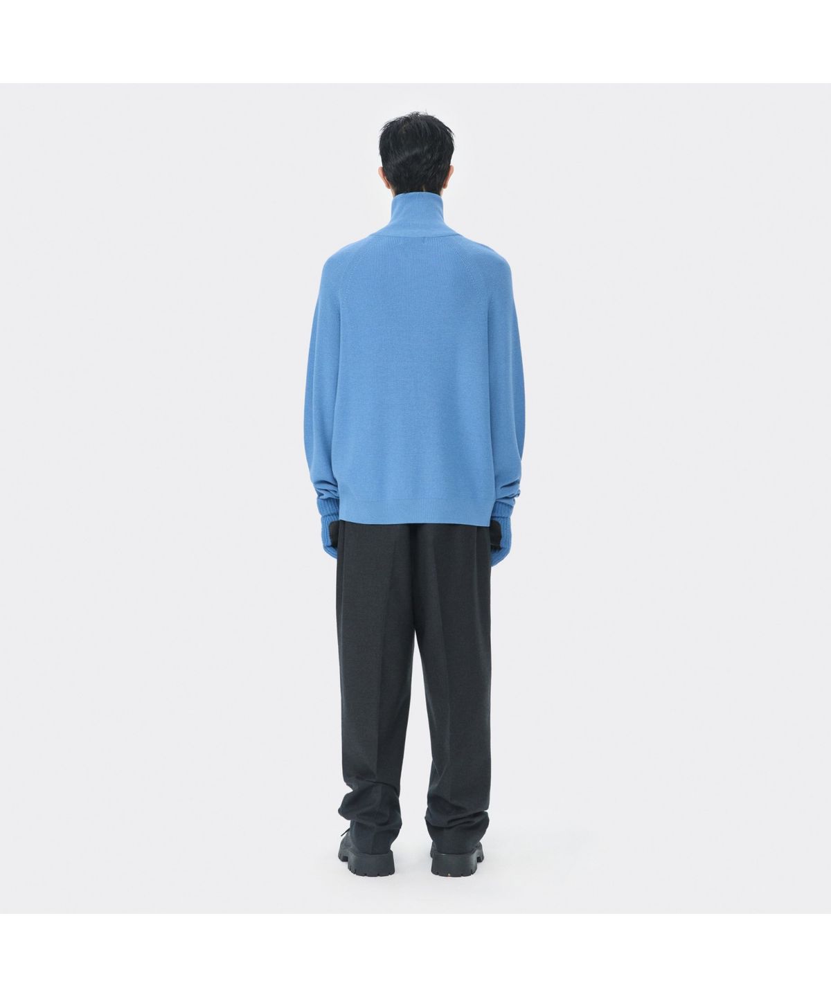 커스텀멜로우(CUSTOMELLOW) Grey Wide Fit Wool Setup Pants CWPAW25843GYD