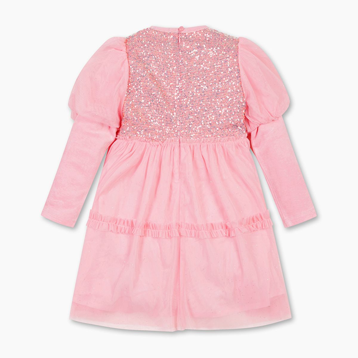 베네통키즈(BENETTONKIDS) 벨로아 스팽글 원피스_QAOP23561PK