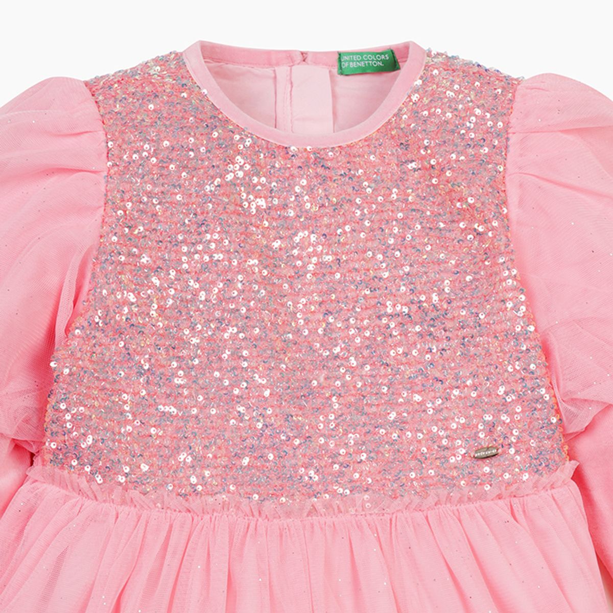 베네통키즈(BENETTONKIDS) 벨로아 스팽글 원피스_QAOP23561PK