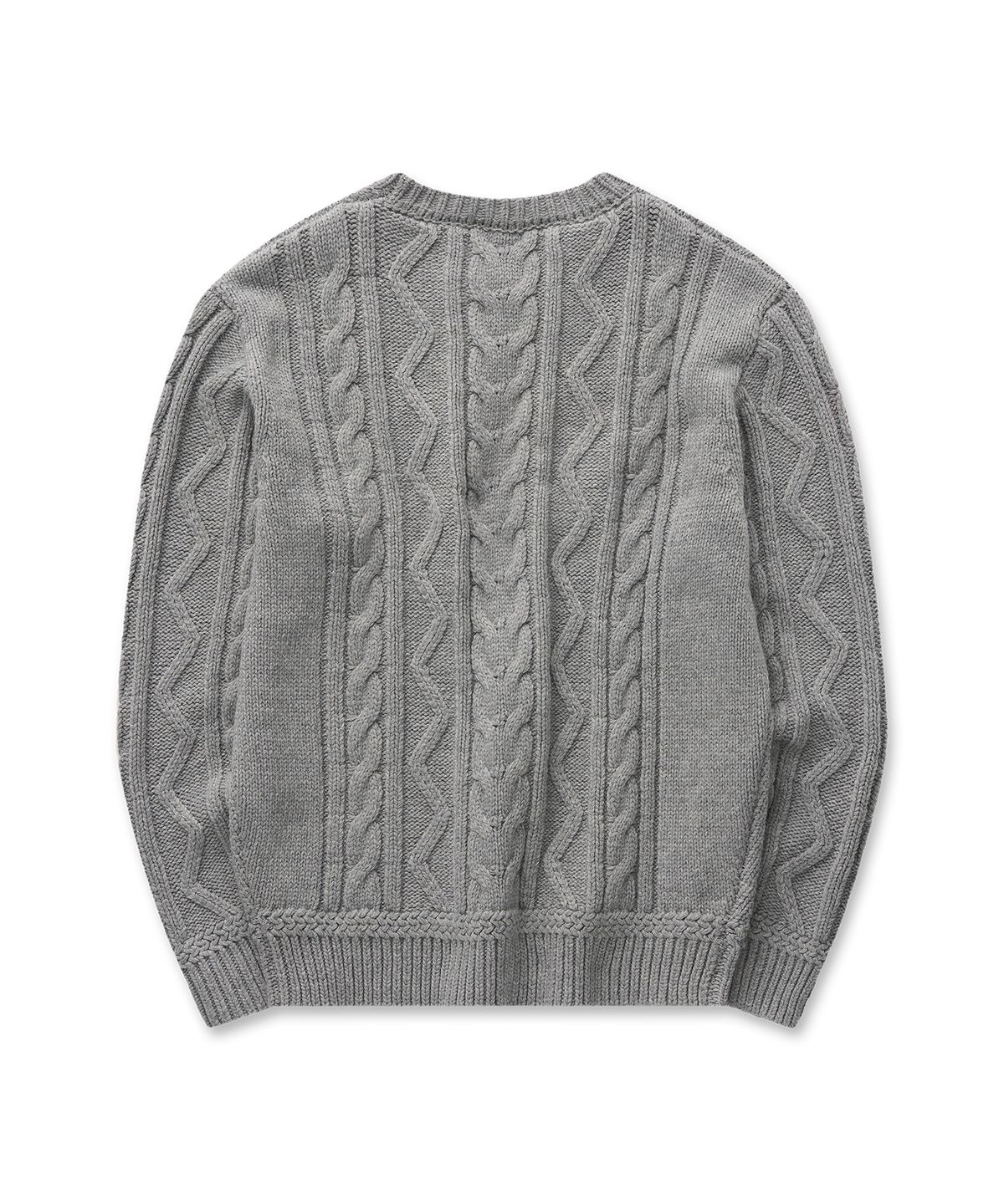 필프(PEALP) Cable Classic Knit 30(Light Gray)