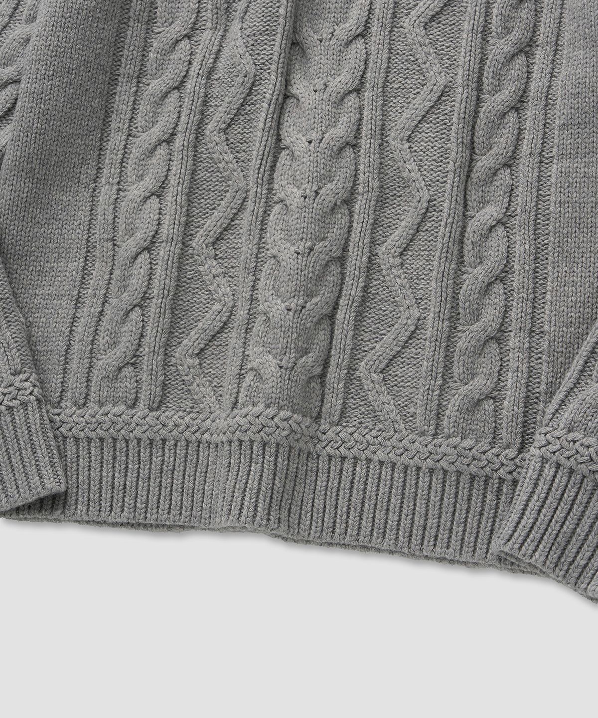 필프(PEALP) Cable Classic Knit 30(Light Gray)
