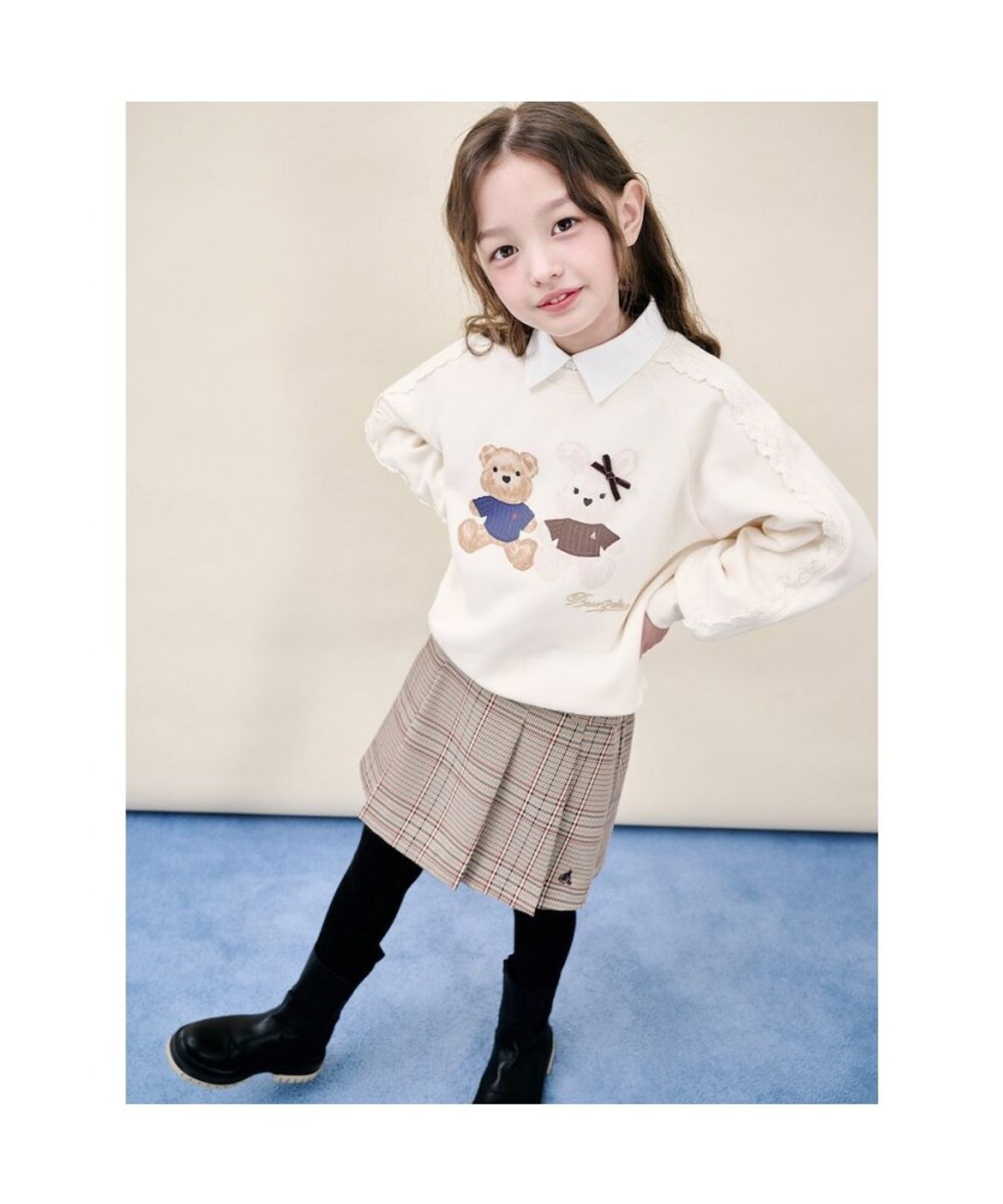 빈폴 키즈(BEANPOLE KIDS) 여아 럭키 애니멀즈 그래픽 포인트 스웨트 셔츠  아이보리 (BI5X41G020)