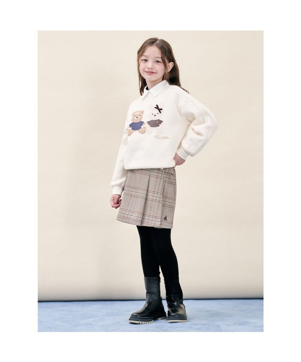 빈폴 키즈(BEANPOLE KIDS) 여아 럭키 애니멀즈 그래픽 포인트 스웨트 셔츠  아이보리 (BI5X41G020)