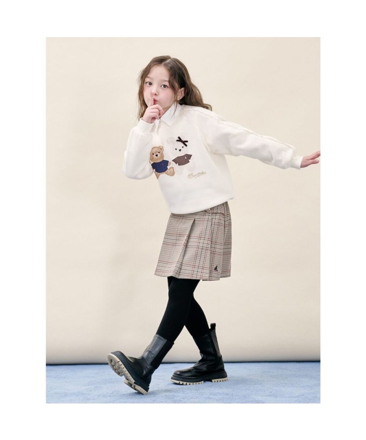 빈폴 키즈(BEANPOLE KIDS) 여아 럭키 애니멀즈 그래픽 포인트 스웨트 셔츠  아이보리 (BI5X41G020)