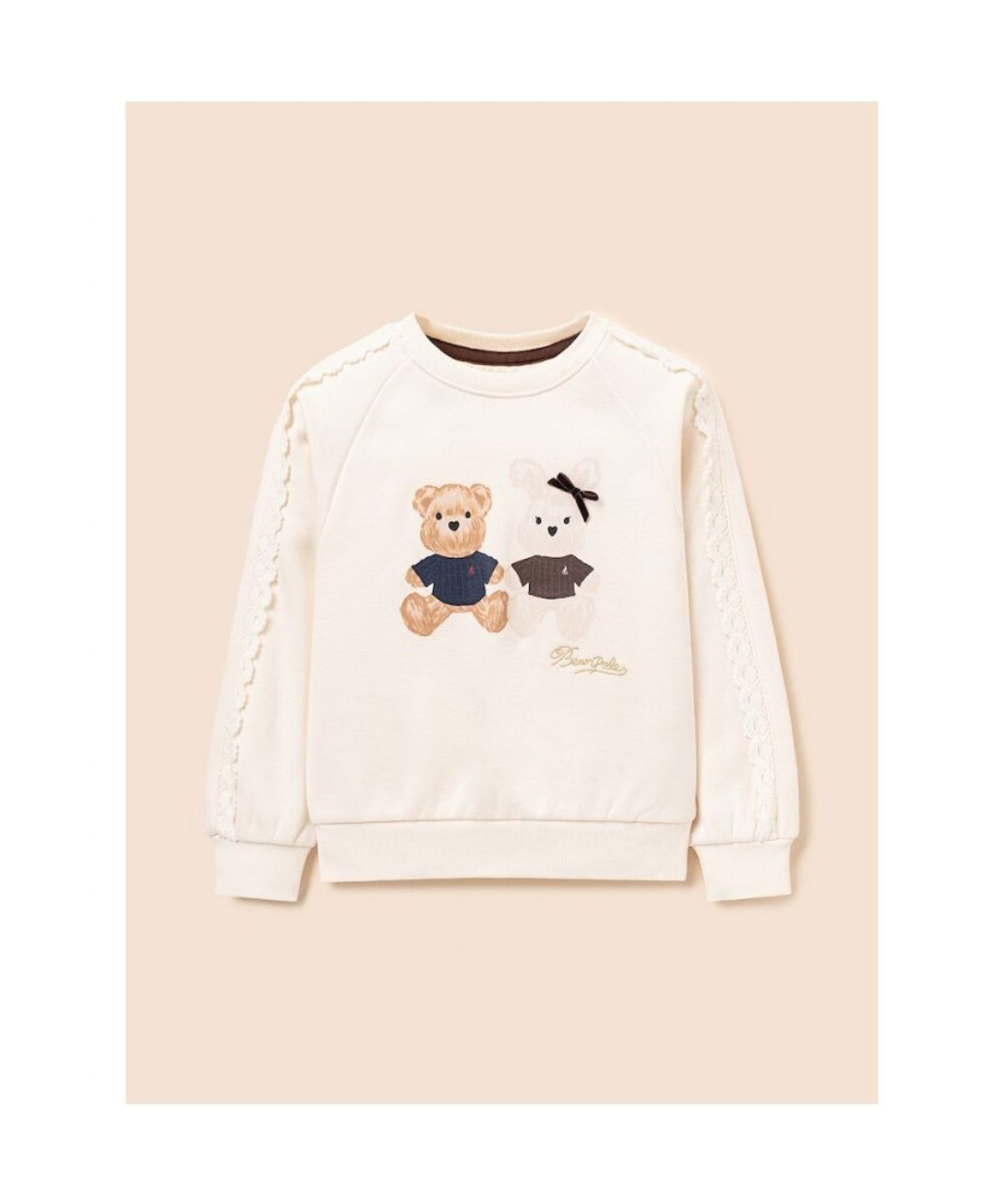 빈폴 키즈(BEANPOLE KIDS) 여아 럭키 애니멀즈 그래픽 포인트 스웨트 셔츠  아이보리 (BI5X41G020)