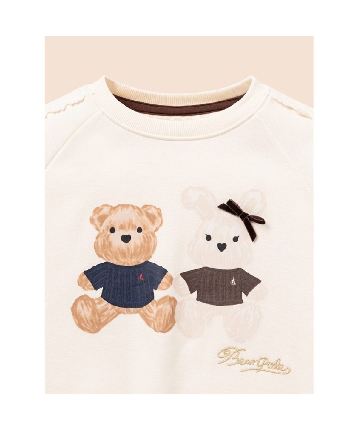 빈폴 키즈(BEANPOLE KIDS) 여아 럭키 애니멀즈 그래픽 포인트 스웨트 셔츠  아이보리 (BI5X41G020)