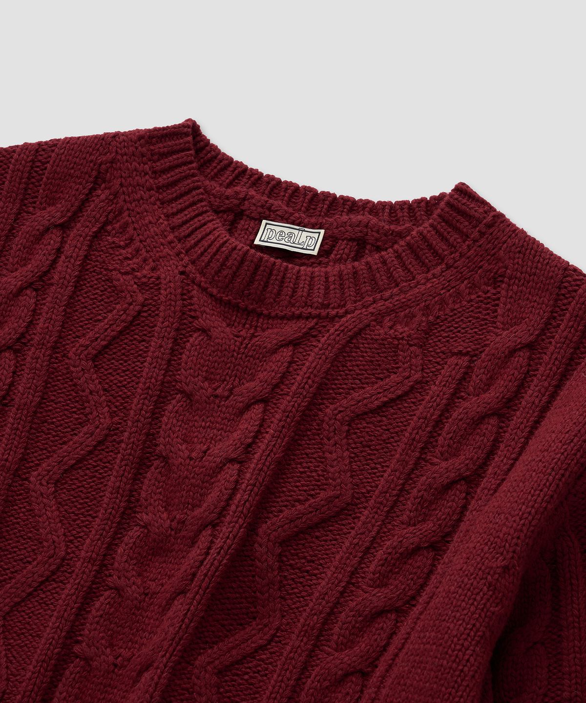 필프(PEALP) Cable Classic Knit 30(Deep Red)