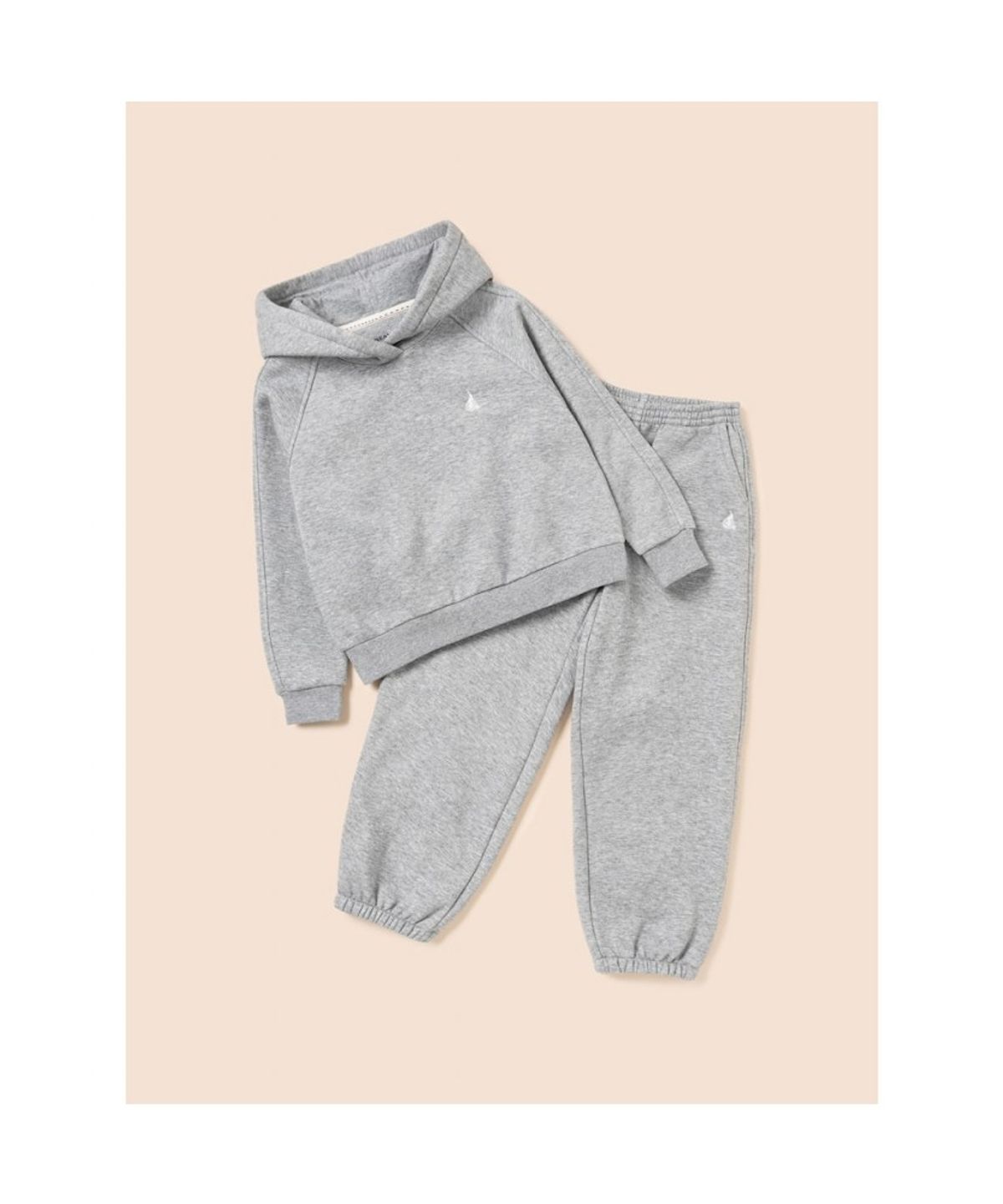 빈폴 키즈(BEANPOLE KIDS) 여아 베이직 기모 후드 스웨트 상하 세트  그레이 (BI5X41G033)