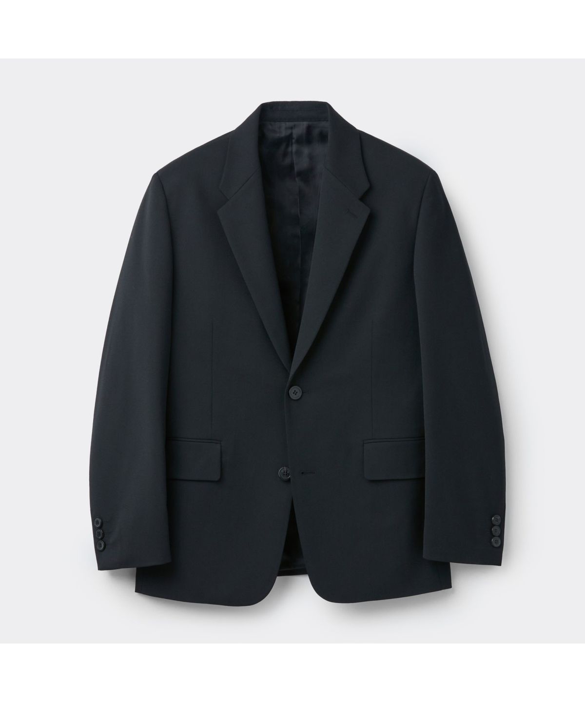 커스텀멜로우(CUSTOMELLOW) Black Relaxed Fit Wool Blended Setup Jacket CWJAW25621BKX