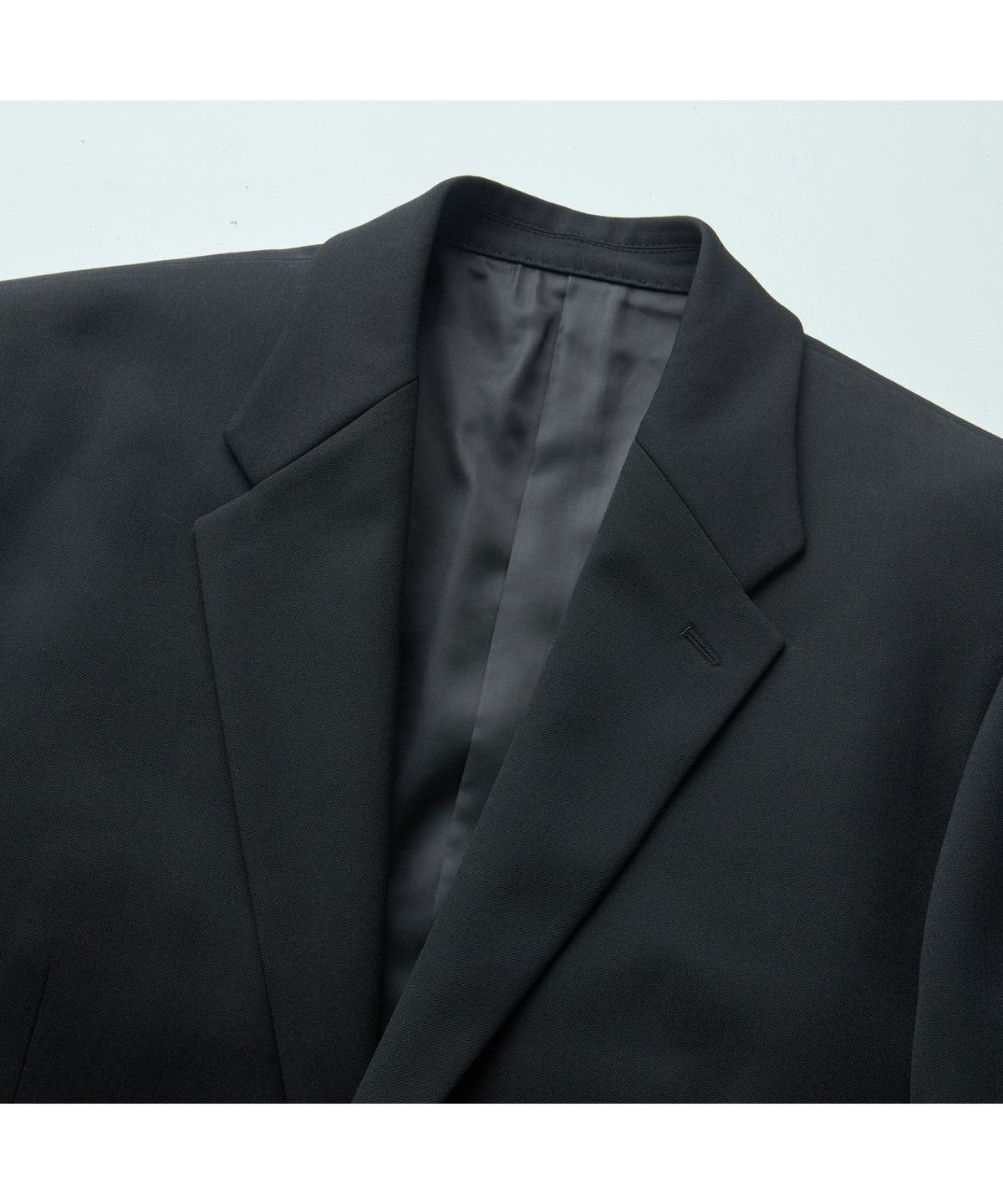 커스텀멜로우(CUSTOMELLOW) Black Relaxed Fit Wool Blended Setup Jacket CWJAW25621BKX