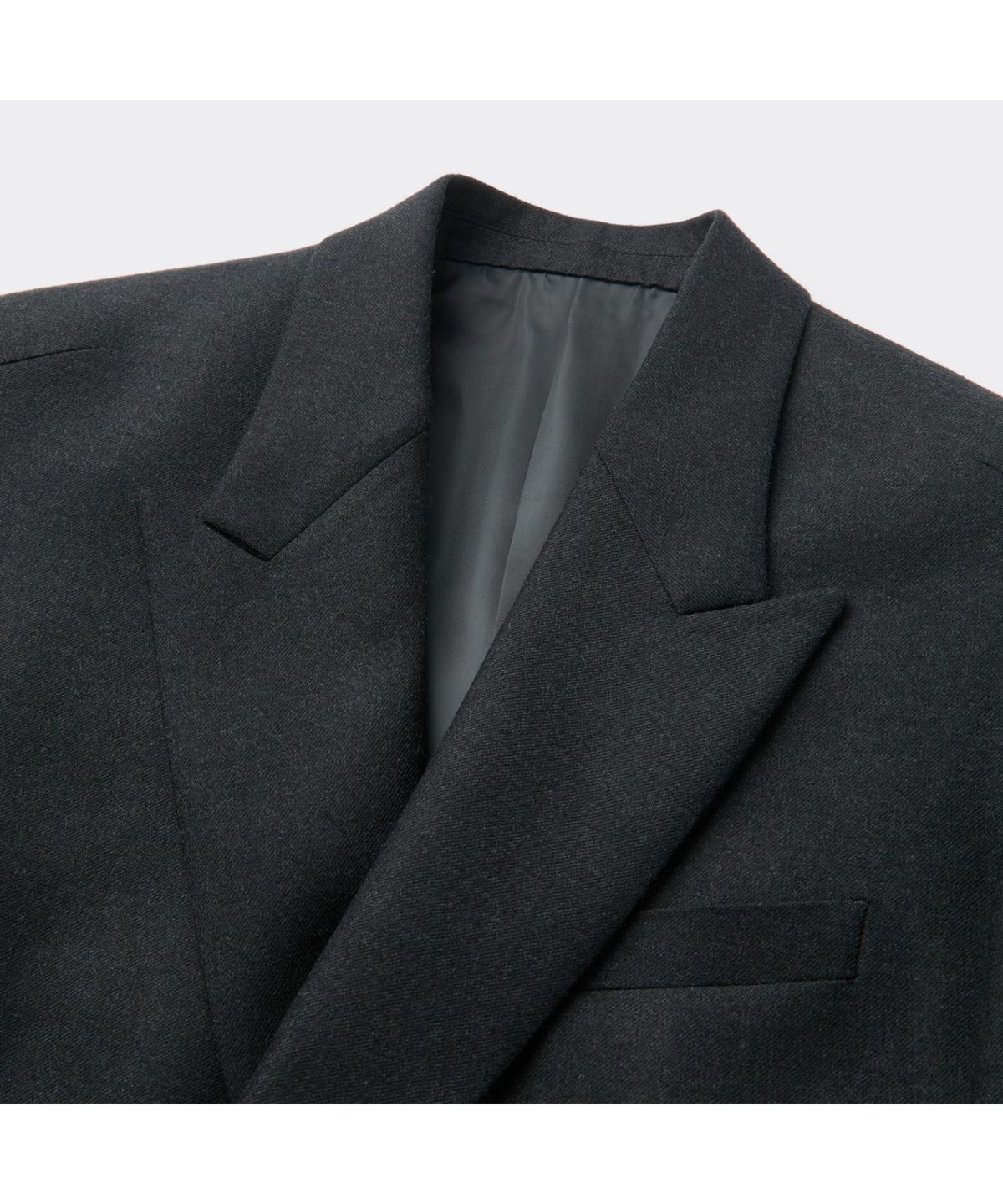 커스텀멜로우(CUSTOMELLOW) Grey Oversized Fit Wool Setup Double Jacket CWJAW25843GYD