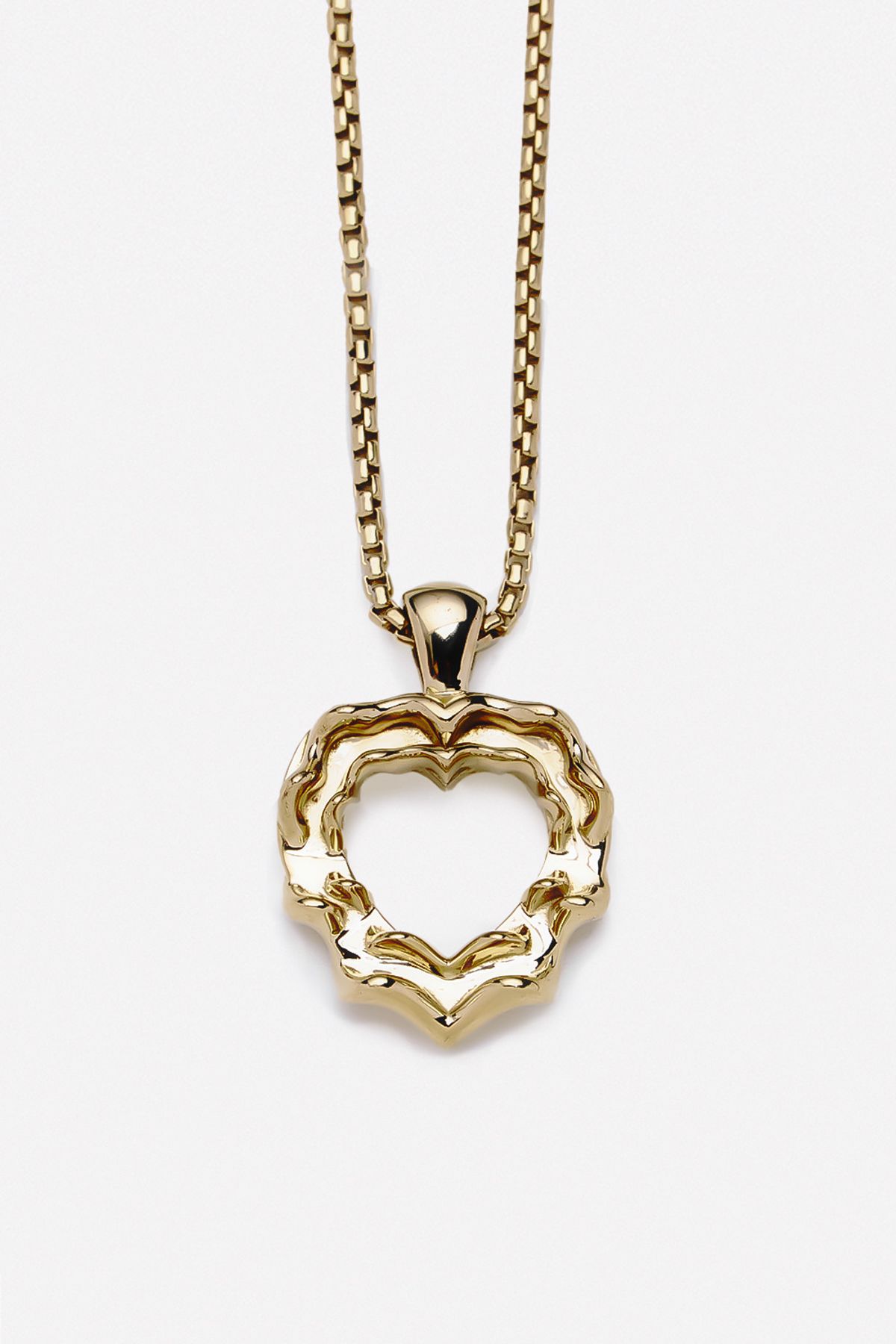 휴스타드(HUSTAD) TWIN HEART GOLD  NECKALCE_14k 골드 트윈 하트 네크리스