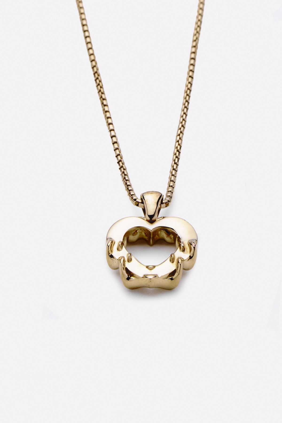 휴스타드(HUSTAD) TWIN HEART GOLD  NECKALCE_14k 골드 트윈 하트 네크리스