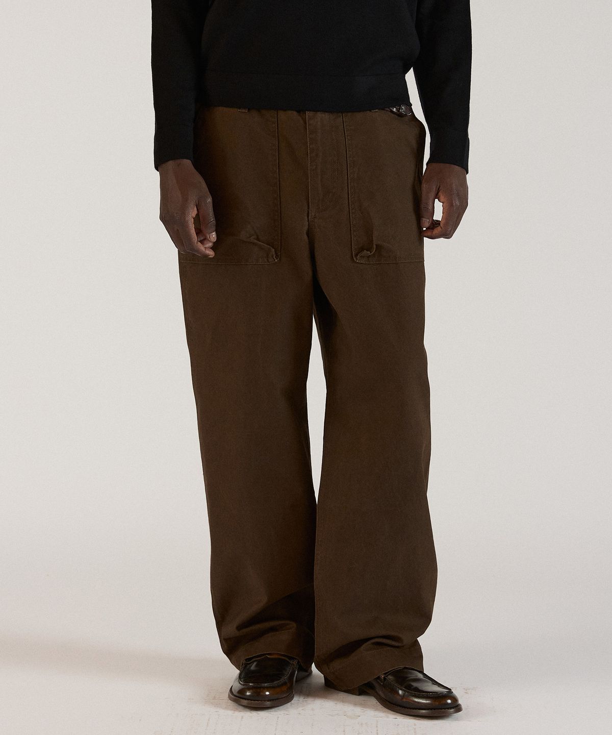 필프(PEALP) Washed Cotton Fatigue Pants 33(Brown)