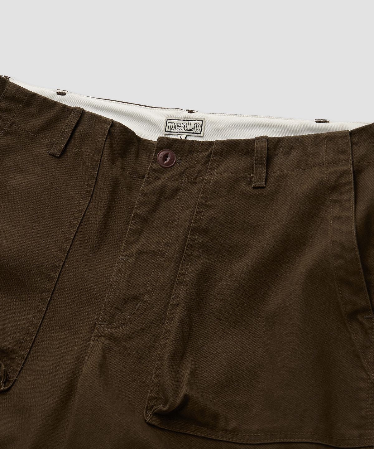 필프(PEALP) Washed Cotton Fatigue Pants 33(Brown)