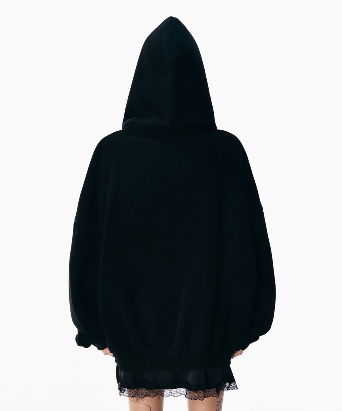 와이이이엘(YEEL) DONT COPY ZIP-UP HOODIE BLACK