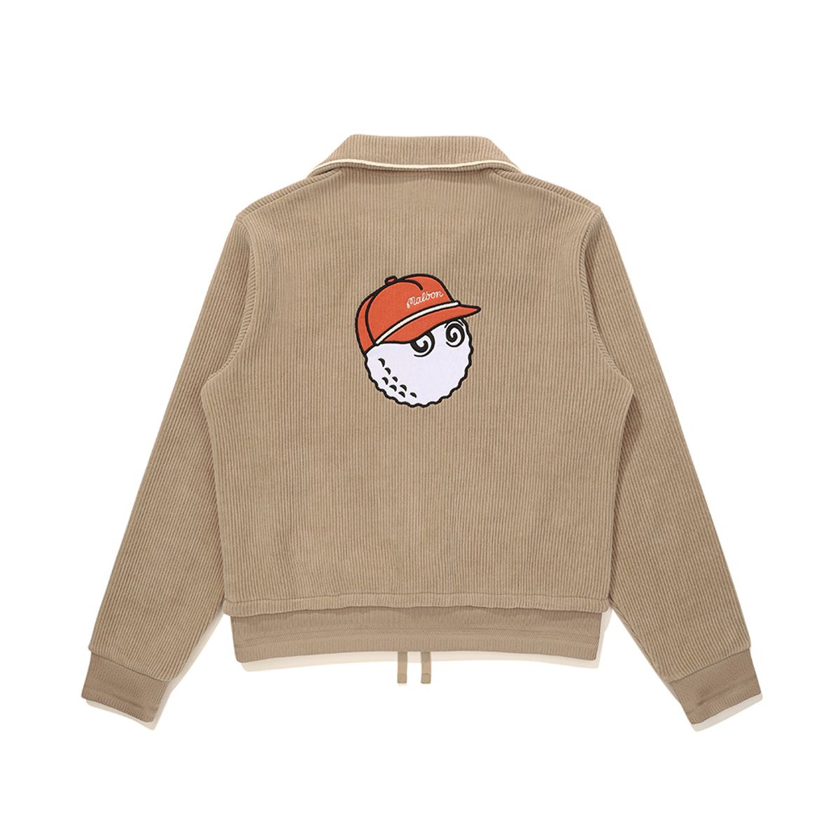 말본 골프(MALBON GOLF) 여성 플리스 하프집업 스웻셔츠 BEIGE (WOMAN)