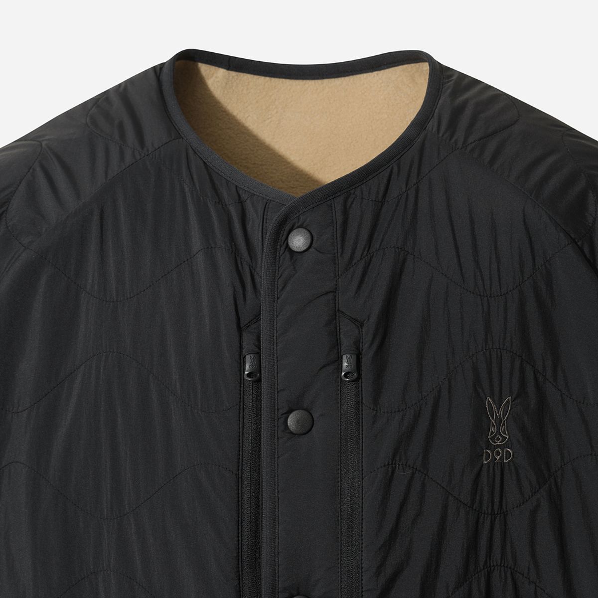 디오디(DOD) 리버웨이브 리버시블 퀼팅 자켓(BLACK)
