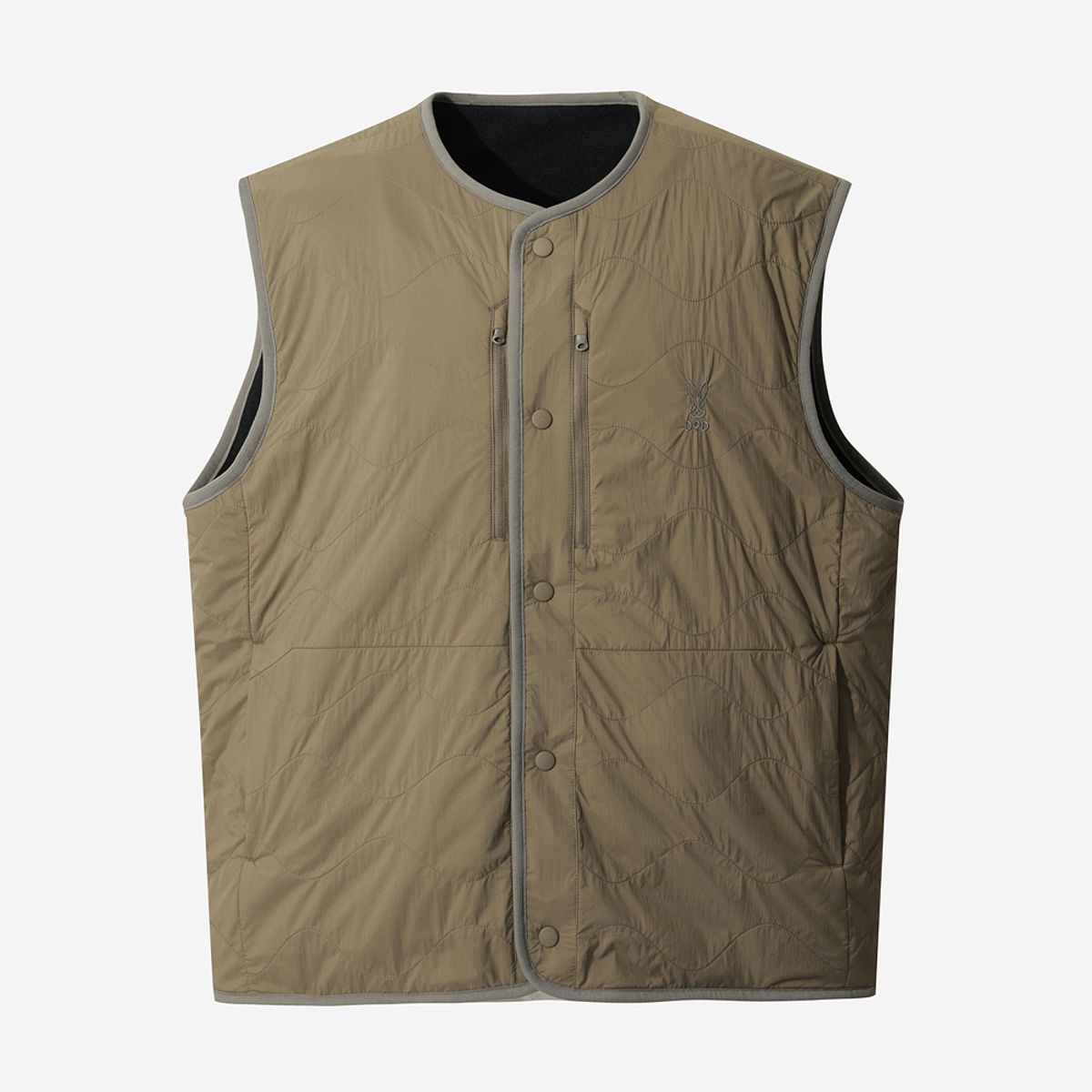 디오디(DOD) 리버웨이브 리버시블 퀼팅 베스트(DARK BEIGE)