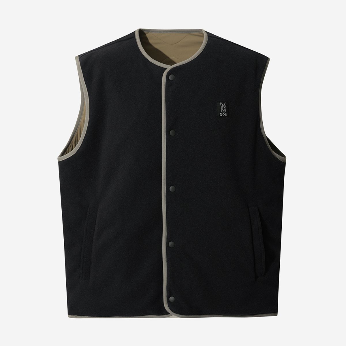 디오디(DOD) 리버웨이브 리버시블 퀼팅 베스트(DARK BEIGE)